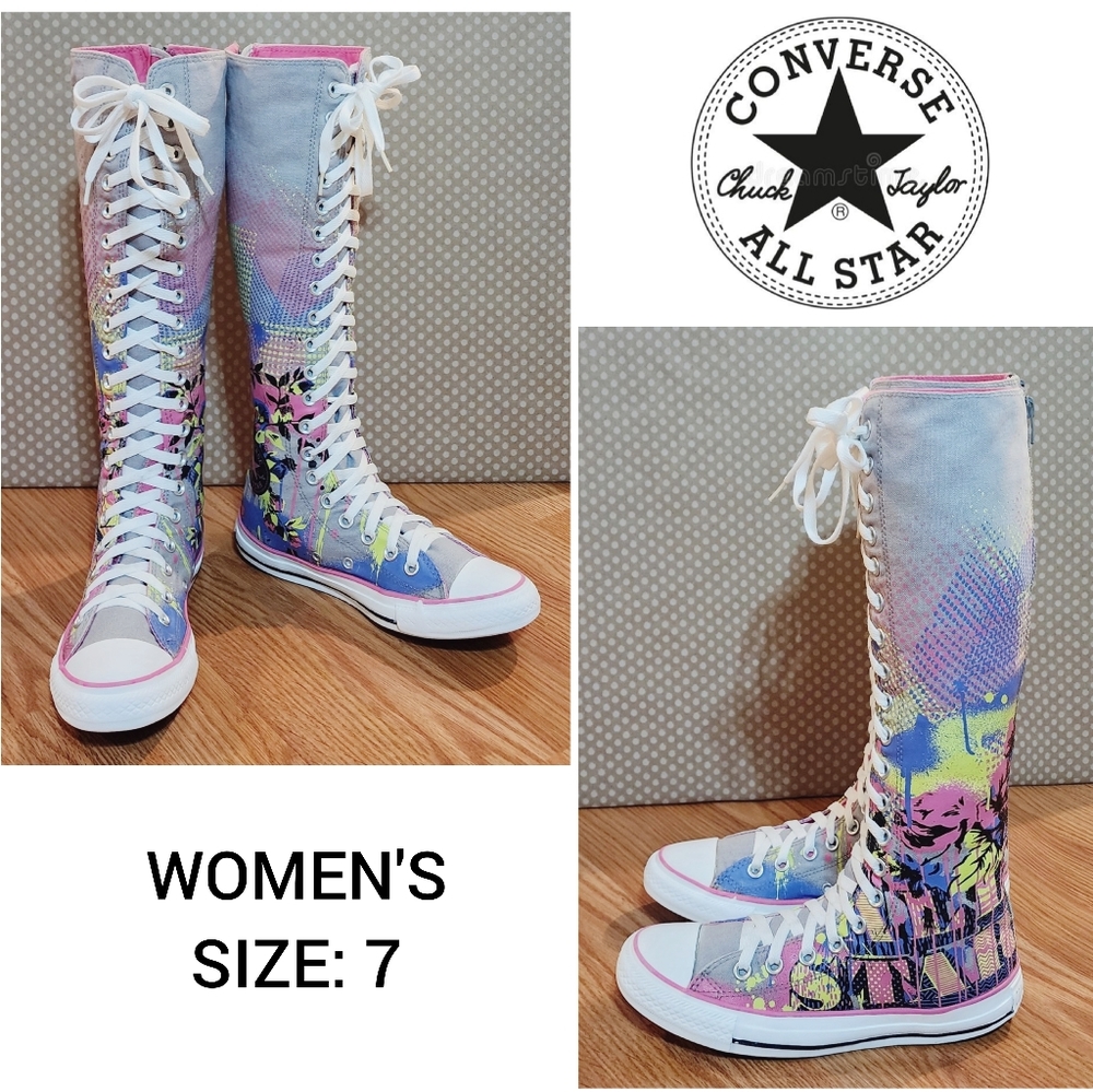 Rare/Authentic CONVERSE Knee-High Sneakers - Women's Size 7